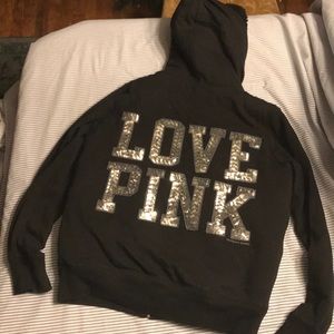 PINK Victoria’s Secret sherpa lined hoodie